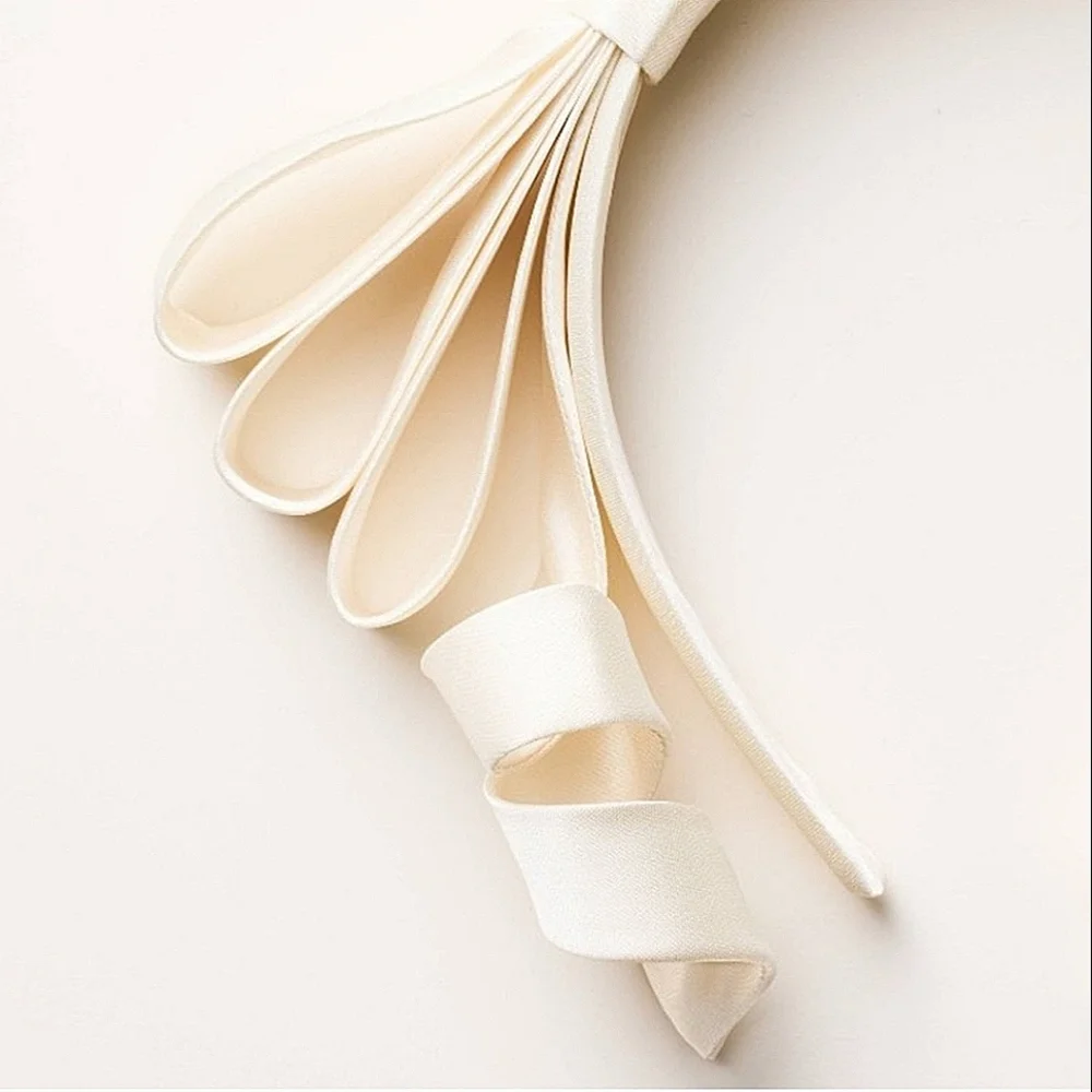 NWT Kate Spade × Target Ivory Ribbon Bow Headband Curly Dainty Party Bridal Chic